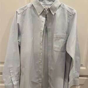 Roundtree & Yorke Men's Blue Pinstripe Button Down Shirt